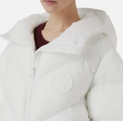 Capispalla|Elisabetta Franchi Piumino over in nylon lucido Avorio