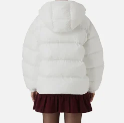 Capispalla|Elisabetta Franchi Piumino over in nylon lucido Avorio