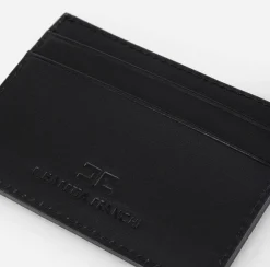 Portafogli|Elisabetta Franchi Porta Tessere Monogram Nero