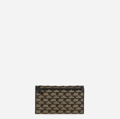 Portafogli|Elisabetta Franchi Portafoglio Monogram Liquirizia/Nero