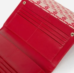 Portafogli|Elisabetta Franchi Portafoglio Monogram Burro/Rosso