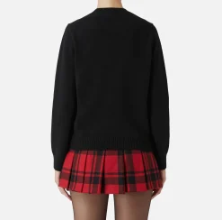 Maglieria E Felpe|Elisabetta Franchi Pullover in lana con maxi patch Nero