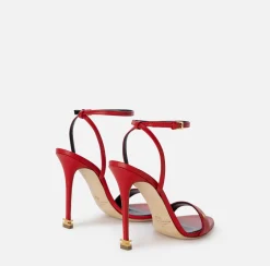 Sandali|Elisabetta Franchi Sandali Étoile in nappa con cinturino alla caviglia RedPassion