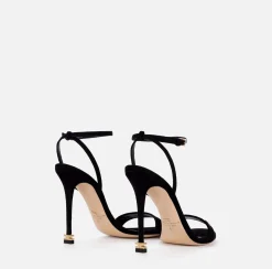 Sandali|Elisabetta Franchi Sandalo con cinturino alla caviglia Étoile Nero
