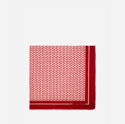 Sciarpe|Elisabetta Franchi Sciarpa Monogram Burro/Rosso