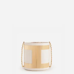 Borse A Tracolla|Elisabetta Franchi Secchiello Logo Burro