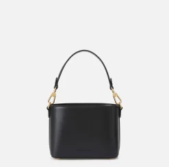 Borse A Mano|Elisabetta Franchi Secchiello morsetto logo Nero