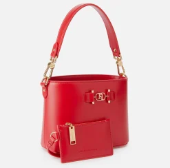 Borse A Mano|Elisabetta Franchi Secchiello morsetto logo RedPassion