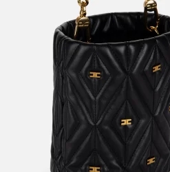 Borse A Tracolla|Elisabetta Franchi Secchiello Étoile Nero