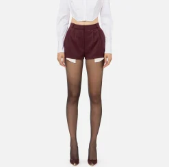 Pantaloni E Shorts|Elisabetta Franchi Shorts in fresco di lana con sacco tasche RougeNoir