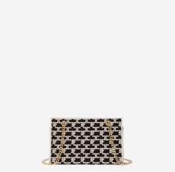 Borse A Spalla|Elisabetta Franchi Shoulder Monogram Mini Nero/Burro