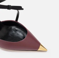 Décolleté|Elisabetta Franchi Slingback in nappa bicolore Nero/RougeNoir