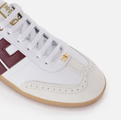 Sneakers E Scarpe Basse|Elisabetta Franchi Sneakers in pelle scudetto Avorio/RougeNoir