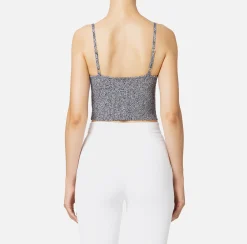 Top, T-Shirt & Body|Elisabetta Franchi Top bustier in viscosa effetto plissé Salepepe