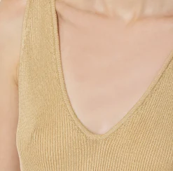 Top, T-Shirt & Body|Elisabetta Franchi Top in viscosa a costina plissé Crema