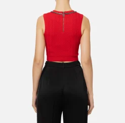 Top, T-Shirt & Body|Elisabetta Franchi Top in viscosa con catena RedPassion