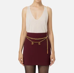 Top, T-Shirt & Body|Elisabetta Franchi Top in viscosa lucida Lattice