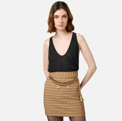 Top, T-Shirt & Body|Elisabetta Franchi Top in viscosa lucida Nero