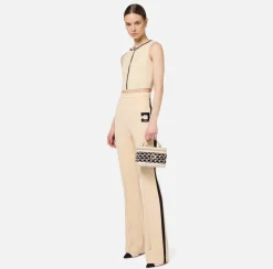 Valigeria|Borse A Mano|Elisabetta Franchi Trousse Monogram Travel Burro/Nero