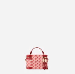 Valigeria|Borse A Mano|Elisabetta Franchi Trousse Monogram Travel Burro/Rosso