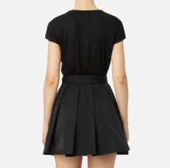 Top, T-Shirt & Body|Elisabetta Franchi T-shirt in jersey modal con stampa logo Nero