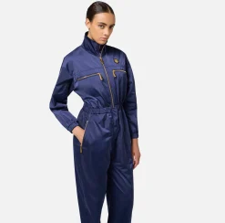 Tute|Elisabetta Franchi Tuta cargo in nylon tecnico con zip Navy