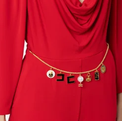 Tute|Elisabetta Franchi Tuta in jersey con cintura charms RedPassion