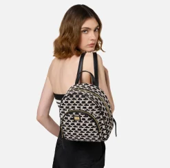 Valigeria|Zaini|Elisabetta Franchi Zaino Monogram Travel Nero/Burro